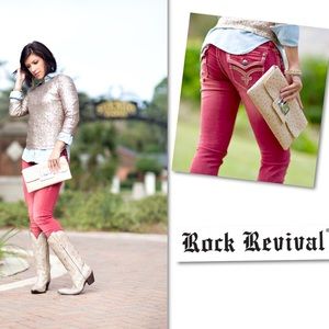 Rock Revival Jeans - ROCK REVIVAL ASHLEY SKINNY RED JEANS SZ 27. Rock Revival Jeans - ROCK REVIVAL ASHLEY SKINNY RED JEANS SZ 27.